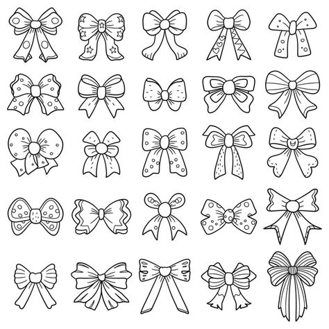 Ribbon Drawing Easy, Ribbon Sketch, Ribbon Sketch Design, Ribbon Doodle How To Draw, Bow Drawing Ribbon, Ribbon Drawing, Color Crafts, Art Sketchbook, Vector Art