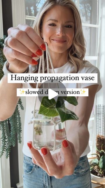 Hanging Plant Ideas, Hanging Propagation, Houseplant Ideas, Propagation Vase, Hanging Plants Diy, Aqua Culture, Cotton Craft, Hanging Vases, Garden Decor Ideas