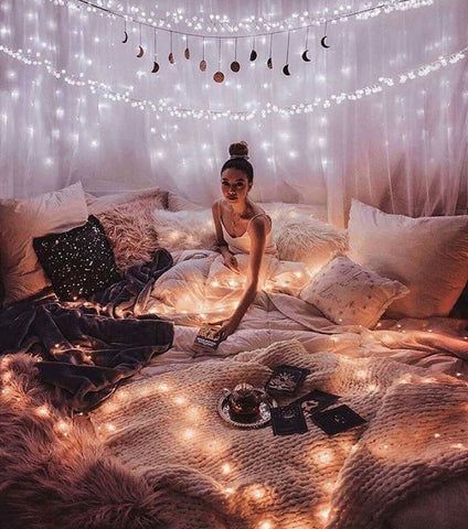 Room Lights Decor, Kids Room Lighting, Led Fairy Lights, Cute Bedroom Decor, Redecorate Bedroom, Cozy Room Decor, Dreamy Bedrooms, Dreamy Room, Dream Room Inspiration