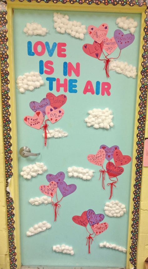 27 Creative Classroom Door Decorations for Valentine's Day - onecreativemommy.com Winter Valentine Bulletin Board, Valentines Bulletin Boards Infants, Valentines Classroom Decorations, Valentines Door Decorations Classroom, Valentines Classroom Door, Valentine Bulletin Boards, Valentine Classroom, Valentines Door, Valentines Day Bulletin Board