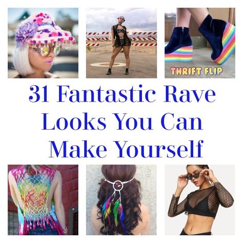 Hello, DIYers! This year is all about having fun! If you love festivals and raves, we’ve put together a collection fabulous DIYs that will have you looking stylish at your event without putting a massive dent in your wallet! Rave-wear is easy to make yourself, especially with basic items that you already have or can […] The post 31 Fantastic Rave Looks You Can Make Yourself appeared first on DIY Projects by Big DIY Ideas. Rave Assesories, Homemade Rave Outfits, Cheap Rave Costume Accessories For Party, Christmas Rave Outfits, Diy Festival Accessories, Diy Rave Accessories, Rave Accessories Ideas, Rave Style Beaded Jewelry For Festivals, Diy Rave Outfits Ideas