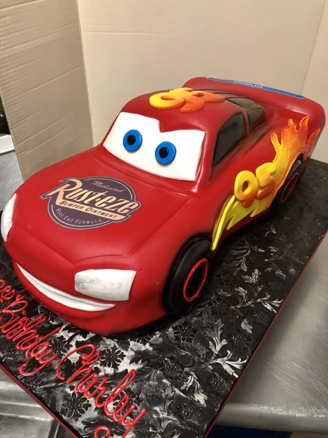 Light Mcqueen Cake, Mc Queen Car Cake, Disney Cars Birthday Cake, Lighting Mcqueen Cake, Car Shaped Cake, Mcqueen Car Cake, Disney Cars Birthday Theme, Lightning Mcqueen Birthday Cake, Mc Queen Cars