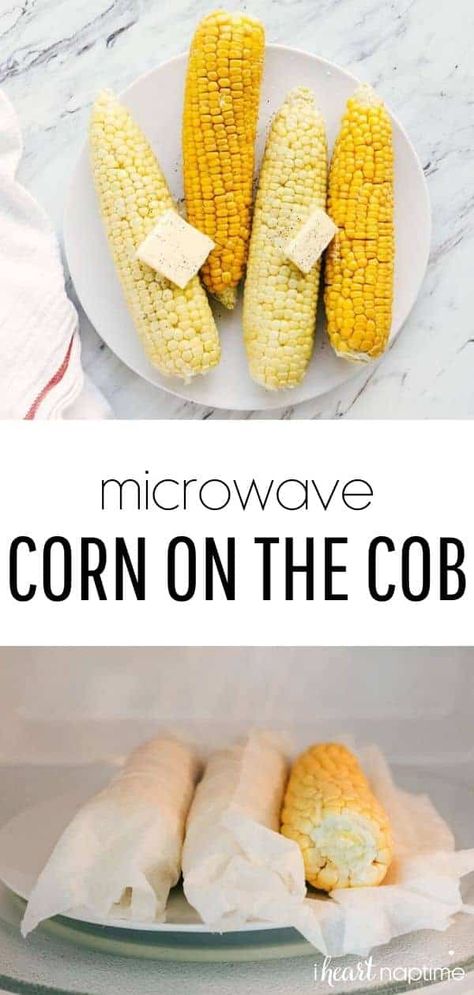 Sweet Corn In Microwave, Cook Corn In Microwave, Microwave Chicken Recipes, Microwave Corn On The Cob, Cooking Sweet Corn, Microwave Corn, Cooking Corn, Shucking Corn, Cook Corn