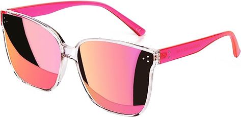 $barbie #bariegirl #barbiemovie #ken #pink #hotpink #hotmomsummer #sunglasses Sunglasses Womens, Oversized Pink Sunglasses for Women with Trendy Mirrored Lens UV400 Blocking Womens Oversized Sunglasses, Blenders Sunglasses, Pink Sunglasses, Trendy Sunglasses, Shades Sunglasses, Hipster Fashion, Sunglass Lenses, Sunglasses For Women, Oversized Sunglasses