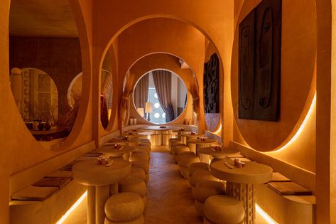 natural textures & earth tones wrap cavernous la nena cafe in dubai Cafe Dubai, Coffee Gallery, 2022 Picture, Industrial District, Statement Decor, Home Decor Brand, Warm Interior, Retail Concepts, Coffee Pictures