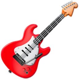 The Guitar Emoji on iEmoji.com Guitar Emoji, Emoji Codes, Emoji Characters, Emoji Set, Emoji Pictures, Music Symbols, Drawing Inspo, Electric Guitar, White Background