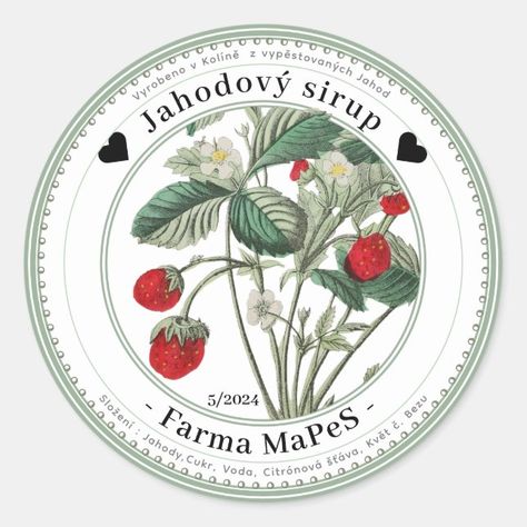 Create your own Sticker | Zazzle Strawberries Illustration, Preserves Labels, Vintage Labels Printables Free, Strawberry Illustration, Vintage Food Labels, Jam Label, State Of Origin, Cheese Labels, Blue Strawberry