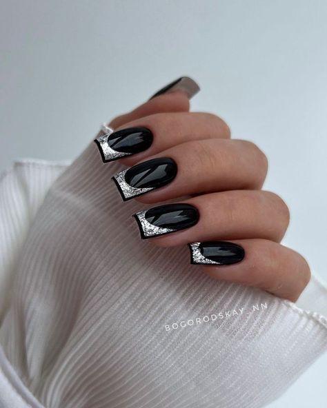 Black And White Nail, Makeup Nails Designs, Airbrush Nails, Stylish Nails Designs, Gel Nails Diy, White Nail, Luxury Nails, Fabulous Nails, Funky Nails