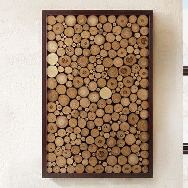 A Black Forest Decor Exclusive - Give your lodge wall a stunning woodland upgrade with this dimensional solid wood wall art featuring a mosaic log slice theme. 30"W x 2"D x 20"H. Timber Wall Art, Diy Wooden Wall Art, Log Wall Decor, Twig Wall Art, Forest Theme Decor, Walnut Slice, Wood Slice Wall Art, Wood Decor Wall, African Themed Living Room