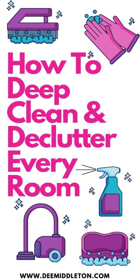 Decluttering Methods, Motivation Cleaning, House Schedule, Tips For Decluttering, Smell Clean, Clear Clutter, Cleaning Oven, Deep Cleaning Checklist, Deep Cleaning House