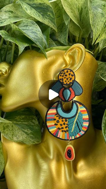 Tashica Taylor | Handcrafted Clay Jewelry on Instagram: "Pre-Spring Tropics! 🐆🌸

#prespring #tropics #papaya #tropicaljewelry #polymerclay #lightweightearrings" Tropical Jewelry, Light Weight Earrings, Papaya, Jewelry Trends, Clay Jewelry, Statement Earrings, Polymer Clay, On Instagram, Instagram