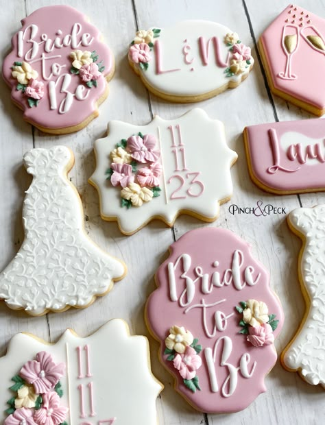 Bridal Cookies; Bridal Shower Cookies; Bride to Be Cookies; Wedding Dress Cookies; Custom Decorated Cookies Bridal Shower Iced Cookies, Cookies Bride To Be, Pastel Bridal Shower Cookies, Bride To Be Cookies Decorated, Wildflower Bridal Shower Cookies, Bridal Shower Decorated Cookies, Wedding Dress Cookies Decorated, Bridal Shower Cookies Ideas, Floral Bridal Shower Cookies