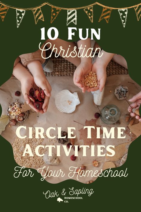 Circle time is such a precious part of your homeschooling journey! Here, we give you 10 easy ideas to point your little one to Christ and fill up their little tanks during this special time together! Homeschool Circle Time, Oak Sapling, Oreo Moon Phases, Abc Bible Verses, Christian Preschool, Circle Time Activities, Preschool Circle Time, Sight Word Flashcards, Dolch Sight Words