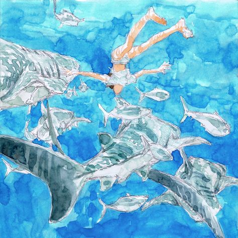 Daisuke Igarashi, Children Of The Sea, Sentimental Art, Japanese Manga, Big Art, Japanese Manga Series, Ocean Art, Anime Sketch, Funky Art