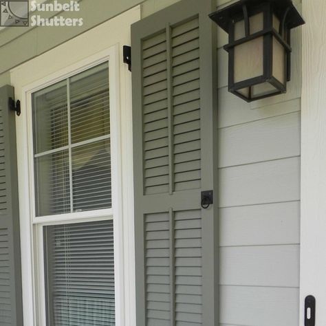 Sunbelt Shutters (@sunbeltshutters) • Instagram photos and videos Shutters Design, Outdoor Window Shutters, Cottage Shutters, Classic Shutters, Shutter Dogs, Outdoor Shutters, Shutter Hardware, Louvered Shutters, Shutter Designs