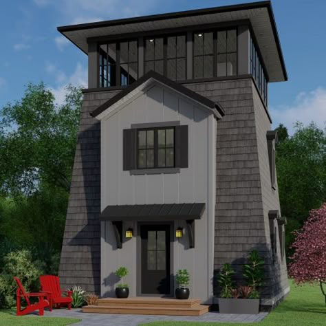 Small Modern Japanese House, Japanese Traditional House Floor Plans, Traditional Japanese House Plans, Small House Garage, Japanese Small House, Garage Plans With Loft, Small Home Plan, Panoramic Windows, Unique House Plans