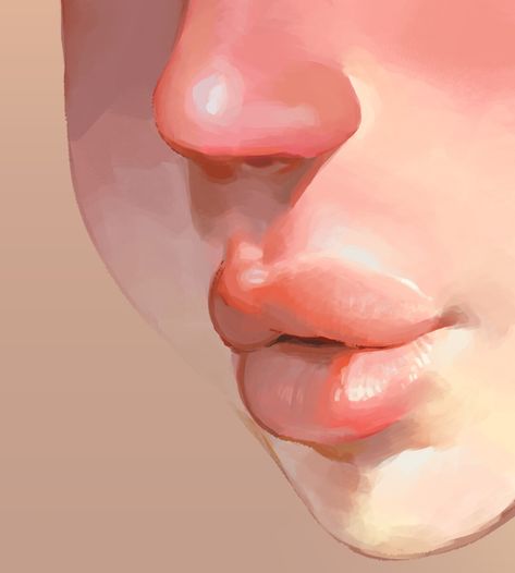 ArtStation - Lips, Gloss Digital Art Tutorial Beginner, Lip Drawing, Lips Drawing, Digital Painting Tutorials, Poses References, Digital Art Girl, Digital Art Tutorial, Art Drawings Sketches Simple, Art Studies