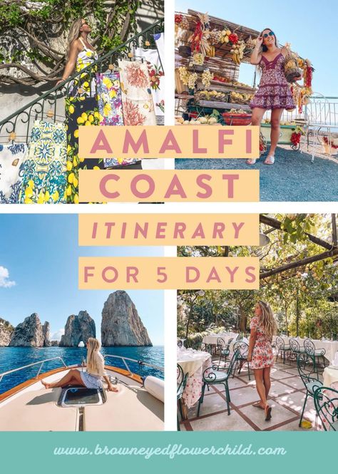 Discover the best Amalfi Coast itinerary for 5 days in Southern Italy. Here are the best things to do in Naples, Pompeii, Sorrento, Positano, Amalfi, Atrani and Ravello. Amalfi Coast Honeymoon, Atrani Italy, Almafi Coast Italy, Southern Italy Travel, Honeymoon Italy, Italy Travel Itinerary, Things To Do In Naples, Beautiful Places In Italy, Italy Coast