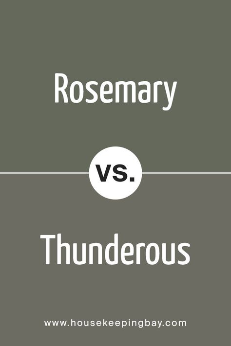 Rosemary SW 6187 by Sherwin Williams vs Thunderous SW 6201 by Sherwin Williams Sherwin Williams Thunderous, Sw Green Paint, Sw Green Paint Colors, Sherwin Williams Coordinating Colors, Sherwin Williams Green, House Paints, Sherwin Williams Gray, Home Paint Colors, Trending Paint Colors