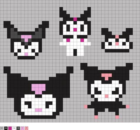 If you like Sanrio, you'll love these Kuromi perler beads! Get over 20 fun and easy patterns for this mischievous yet cute character. Hello Kitty And Friends Perler Beads, Kuromi Perler Beads Pattern, Hamma Beads Ideas Easy, Kuromi Hama Beads, Cinnamoroll Perler Beads, Kuromi Perler Beads, Kuromi Beads, Kandi Core, Hammer Beads