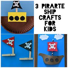 Top 3 Easy Pirate Ship Crafts for Kids - Crafting A Fun Life Ship Crafts For Kids, Diy Microscope, Pirate Ship Craft, Pirate Costume Diy, Pirate Ship Art, Wooden Clothespin Crafts, Kids Craft Ideas, Toddler Games, Pirate Activities