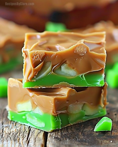 Caramel Apple Fudge Delight - A Perfect Blend of Sweet and Tart - Recipes By Clare Carmel Apple Fudge Recipe, Caramel Apple Fudge Recipe, Carmel Apple Pie Fudge, Poison Apple Fudge, Caramel Apple Fudge, Caramel Apple Recipes, Fall Fudge, Apple Fudge, Fudge Ideas