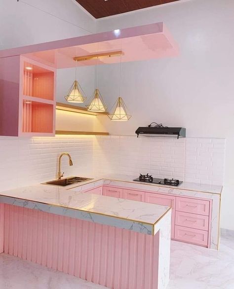 Kitchen Design Ideas 2023, Open Kitchen Cabinet, Pink Kitchen Decor, Modern Home Interior, Home Interior Design Ideas, Bakery Design Interior, Modular Kitchen Design, Modern Home Interior Design, Timeless Kitchen