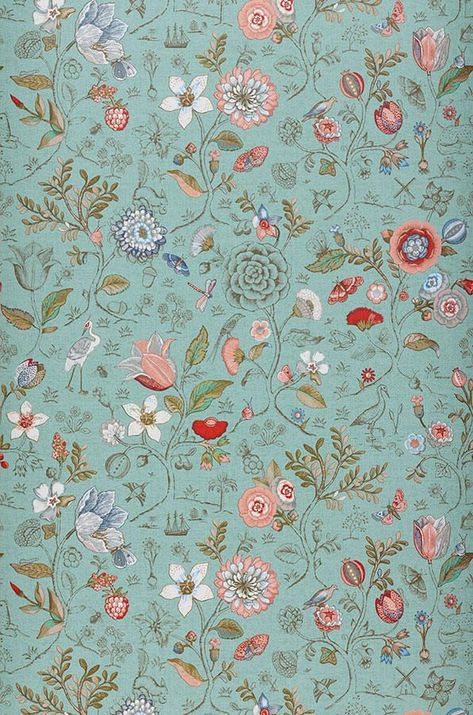 Turquoise Floral Wallpaper, Tree Structure, Scandinavian Wallpaper, Turquoise Wallpaper, Turquoise Pattern, Painter And Decorator, Bird Wallpaper, Paint Shop, Animal Wallpaper