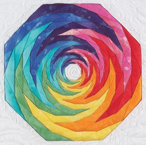 Spiral Quilting, Bargello Quilt, Modern Quilting Designs, Pieced Quilts, Rainbow Quilt, Miniature Quilts, The Spiral, Paper Piecing Quilts, Quilt Designs