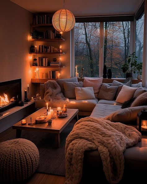 Interior Design Per La Casa, Cosy Living, Cosy Living Room, Apartment Decor Inspiration, Future Apartment, Dream Apartment, Cozy Apartment, Apartment Inspiration, Cozy Room