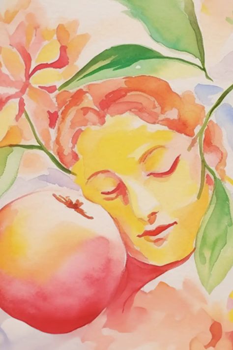 Peach Petals is a dreamy watercolor art print that blends delicate floral elements, a serene face, and a ripened peach in a soft, flowing composition. This original painting captures a sense of warmth and tranquility, perfect for modern wall decor, bedroom art, or gallery walls. The fluid brushwork and ethereal hues create a soothing aesthetic that complements contemporary, boho, or botanical-inspired interiors. Printed on Moab Entrada Bright Rag – archival, acid- and lignin-free 100% cotton paper Giclee printed for exceptional color accuracy and fine detail Available in 8x10 and 11x14 Printed to order and ships within 3-4 business days Smaller sizes ship flat in protective packaging Soothing Aesthetic, Dreamy Watercolor, Inspired Interiors, 11x14 Print, Floral Elements, Gallery Walls, Protective Packaging, Watercolor Art Prints, Bedroom Art