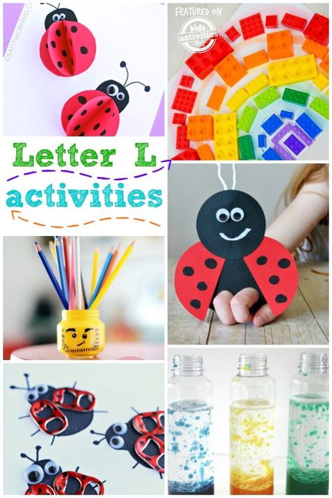 Letter L Activities, L Activities, Letter L Crafts, Lovely Letter, Prek Crafts, Alphabet Crafts Preschool, Preschool Letter, Kindergarten Letters, Alphabet Crafts