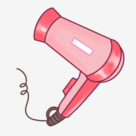 Hair Dryer Clipart, Hair Salon Clipart, Hair Dryer Illustration, Hair Brush Drawing, Hair Dryer Drawing, Pink Hair Dryer, Hygiene Activities, Pink Clipart, Hair Cartoon