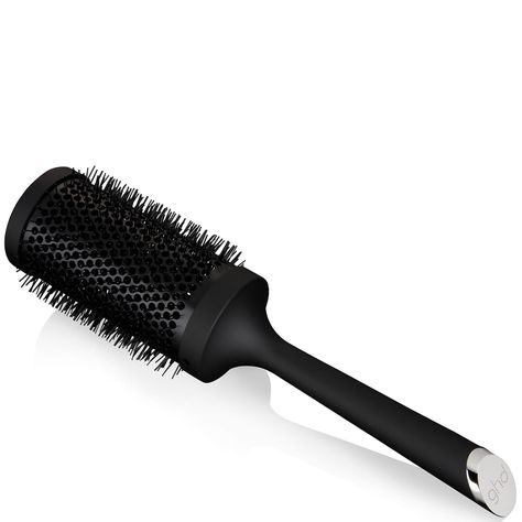 Designed to help you achieve faster blow-drying results, ghd’s The Blow Dryer Ceramic Radial Hair Brush in Size 4 is perfect for extra-long styles. The round hairbrush features a 55mm barrel ideal for drying extra long hair or for adding volume to mid-length hair.  The ceramic-barrelled brush is designed to retain heat for a faster blow-dry, while the soft-touch, non-slip handle offers enhanced control when styling. Team with your ghd hairdryer for a professional styling experience. Ghd Hairdryer, Ghd Hair Brush, Hair Care Kits, Ghd Hair, Round Hair Brush, Extra Long Hair, Blow Dry Brush, Shea Butter Body Shop, Blow Dry Hair