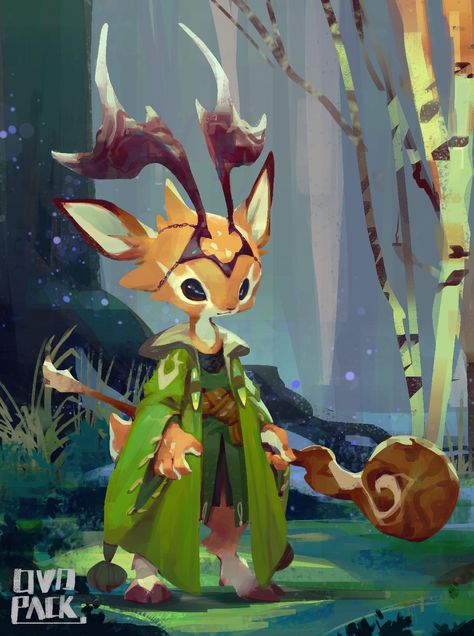 Druid deer - 3D model by Leti (@letimvila) - Sketchfab Anime Body, Have Inspiration, Concept Art Character, A Deer, Creature Concept Art, Arte Fantasy, Creature Concept, 영감을 주는 캐릭터, Character Design References