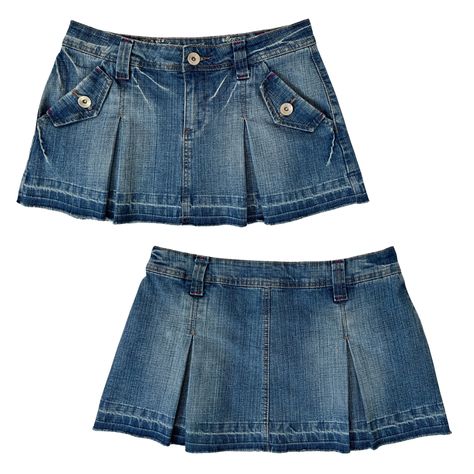 Channel your inner early 2000s icon with this ultra-flattering low rise denim pleated mini skirt. The A-line silhouette hugs your curves in all the right places, while the playful pleats add a touch of movement and fun. Made from high-quality, soft denim with a hint of stretch for comfort, this skirt is ready to take you from brunch with the besties to a night out on the town. Medium weight denim with statement Y2K distressing and flair.  Brand: Authentic Denim Material 74% cotton, 23% Polyester Low Rise Jean Skirt, Denim Skirt Pleated, Pleated Jean Skirt, Mini Denim Skirts, Denim Pleated Mini Skirt, 2000s Skirt, Jeans Mini Skirt, Mini Skirt Pleated, Denim Pleated Skirt