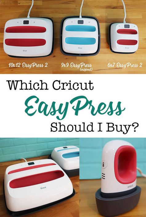 Which Cricut Easy Press Should I buy? #CricutMade #EasyPress #CricutEasyPress Cricket Joy, Heat Press Projects, Cricut Press, Iron On Cricut, Craft Cricut, How To Use Cricut, Cricut Supplies, Weekend Crafts, Tshirt Printing