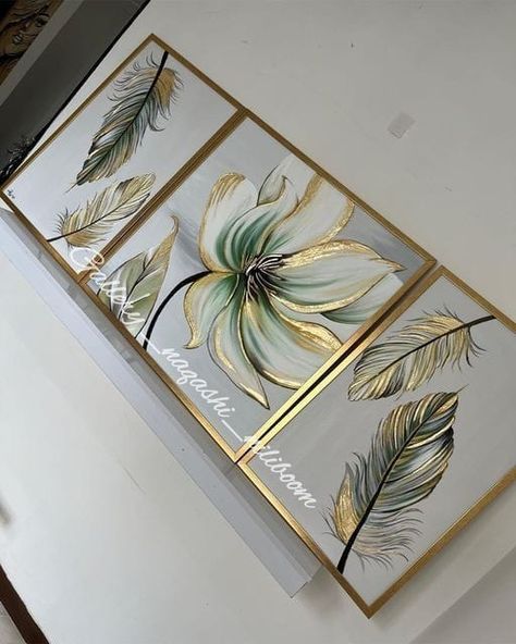 Wall frame ideas Frame Ideas Wall, Wall Frame Ideas, Art Canvas Painting Ideas, Bird Paintings On Canvas, Gold Art Painting, Black Canvas Paintings, Butterfly Art Painting, Wall Art Diy Paint, Diy Abstract Canvas Art