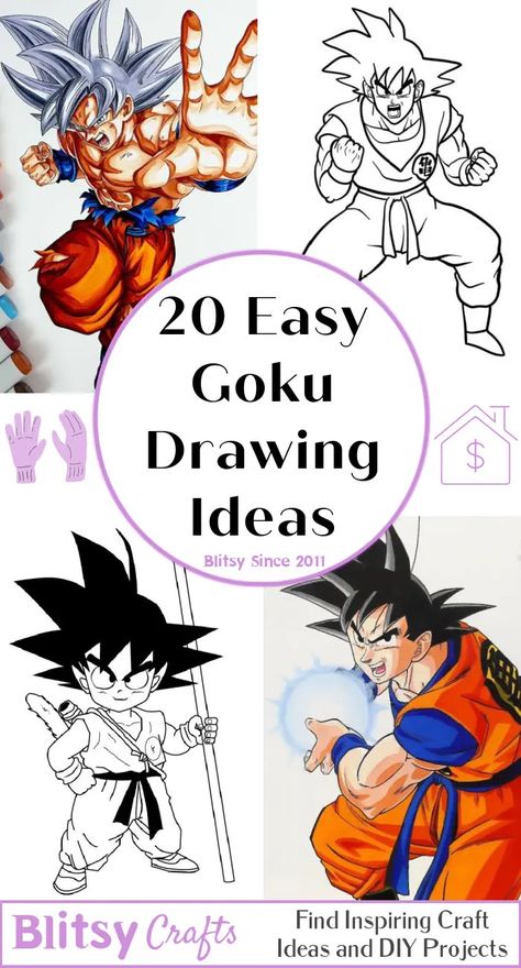 20 Easy Goku Drawing Ideas -How To Draw A Goku Simple Goku Drawing, Goku Step By Step Drawing, Goku Drawing Easy Step By Step, Goku Drawing Sketch Easy, How To Draw Goku Step By Step, Dragon Ball Drawing Goku, Goku Easy Drawing, Goku Drawing Color, Goku Drawing Easy