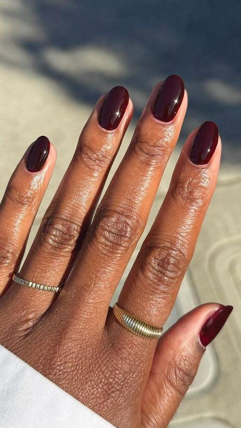 Nail Ideas For November, Cherry Wine Nails, Thanksgiving Nails Color, Gel Nail Ideas, Pumpkin Spice Nails, Plum Nails, Wine Nails, Water Marble Nails, Fall Palette