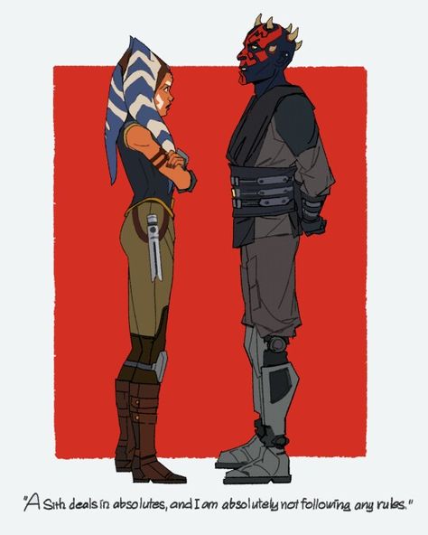 Maul And Ahsoka Fanart, World Between Worlds Star Wars, Darth Maul And Ahsoka, Everyday Malakia, Ahsoka And Maul, Maul And Ahsoka, Mon Calamari, Star Wars Clones, Star Wars Fanart