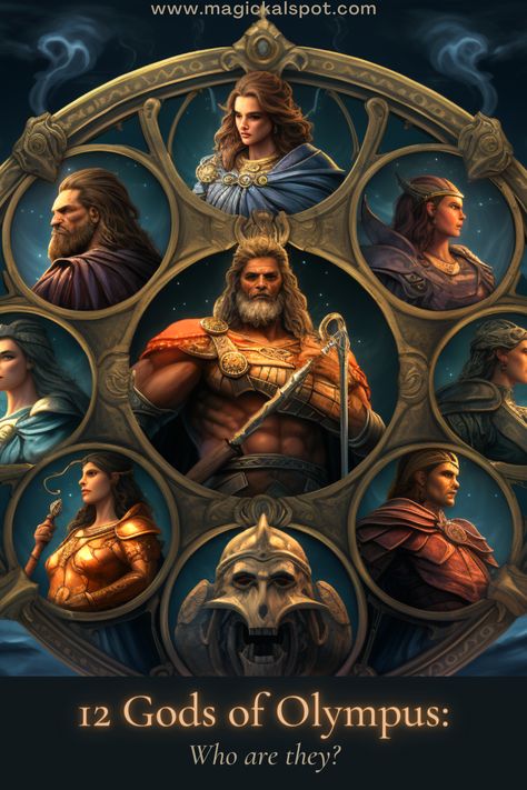 "Discover the 12 Olympian gods and their powerful mythology! 🌩️✨ From Zeus, the king of gods, to Athena, goddess of wisdom, uncover the intriguing stories and legends of these iconic figures. Learn about their unique personalities, powers, and relationships that have shaped ancient Greek mythology. Tap the pin to explore the fascinating world of the 12 gods of Olympus! 🏛️⚡ #GreekMythology #OlympianGods #AncientHistory" 12 Olympians Gods, Gods And Goddesses Mythology, Edith Hamilton Mythology, Zeus Greek Mythology, Gods Mythology, Anunnaki Aliens, Gods Of Olympus, Athena Goddess Of Wisdom, Olympian Gods