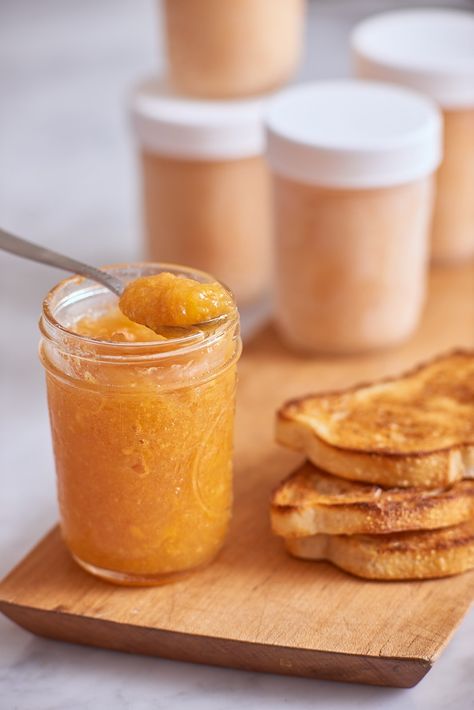 This is how you enjoy the taste of fresh summer peaches all year long. This easy recipe for freezer peach jam is makes tasty peaches last even longer. Used with or without pectin, this recipe has various ways to make this peachy-keen jam. Peach Freezer Jam, Savory Jam, Peach Jam Recipe, Jam Recipes Homemade, Freezer Jam, Peach Jam, Jam And Jelly, Jam Recipe, Peach Recipe