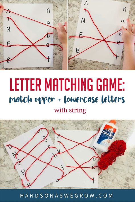 Upper And Lower Case Letter Matching Alphabet Activities, Lowercase Letter Activities Preschool, Upper Case Lower Case Activities, Upper And Lower Case Activities, Upper Lower Case Letter Match, Matching Letters Activities, Upper And Lowercase Letter Matching, Tactile Letter Activities, Upper And Lower Case Letter Matching