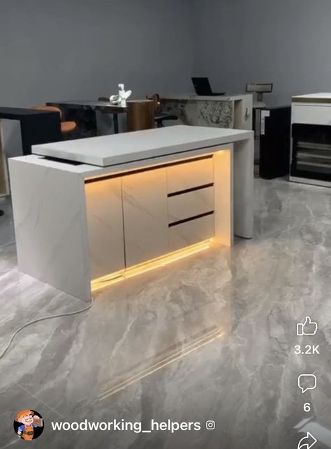 Green Country Kitchen, Modern Kitchen Room, Modern Kitchen Design White Natural Wood, Furniture Design Ideas, Kitchen Design Inspiration, Kitchen Storage Space, Unique Furniture Design, Modern Kitchen Cabinet Design, Kitchen Design Modern White