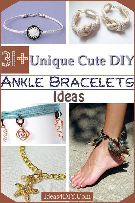 Unique DIY Ankle Bracelets Ideas #DIY #AnkleBracelets #CRafts #Jewelry How To Make Ankle Bracelets, Make Ankle Bracelets, Diy Ankle Bracelets, How To Make Anklets, Anklets To Make, Diy Anklets, Jewelry 2024, Anklets Diy, Ankle Bracelets Diy