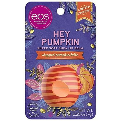 EOS Whipped Pumpkin Latte Lip Balm Sphere | NinthAvenue - Europe Pumpkin Lip Balm, Yummy Shots, Whipped Pumpkin, Protein Shop, Eos Products, Pumpkin Oil, Hey Pumpkin, Mark Thomas, Lip Balm Collection