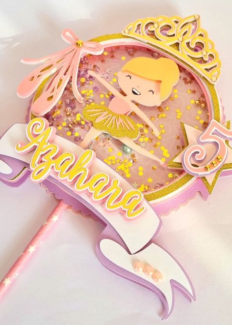 Ballet Cake Topper, Cake Topper Cricut, Ballet Cake, Princess Cake Topper, Ballet Cakes, Diy Cake Topper Birthday, Ballerina Cake, Ballerina Cake Topper, Cricut Cake