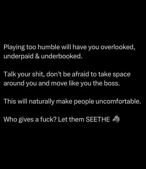 Understand this on a DEEP LEVEL… Certain people always want to keep you small. They want you to stay humble. They don’t want you to rise too fast. If you do, they’ll be the first to try and pull you back down. But if you see someone being cocky or arrogant? LET THEM BE. If their confidence is misplaced, life will humble them. If it works for them? GOOD. It’s not your place to tell people to “stay humble.” The truth is, the ones who are most threatened by your potential are the... Humble Quotes, Short Prayers, Let Them Be, Humble Yourself, Study Motivation Quotes, Stay Humble, Dark Feminine, Hard Times, Quotes About Strength