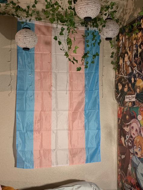 Trans Room Ideas, Trans Art Aesthetic, Trans Flag Aesthetic Wallpaper, Trans Things, Binder Aesthetic Trans, Trans Flag Aesthetic, Trans Flag Art Wallpaper, Trans Masc Flag, Transmasc Flag